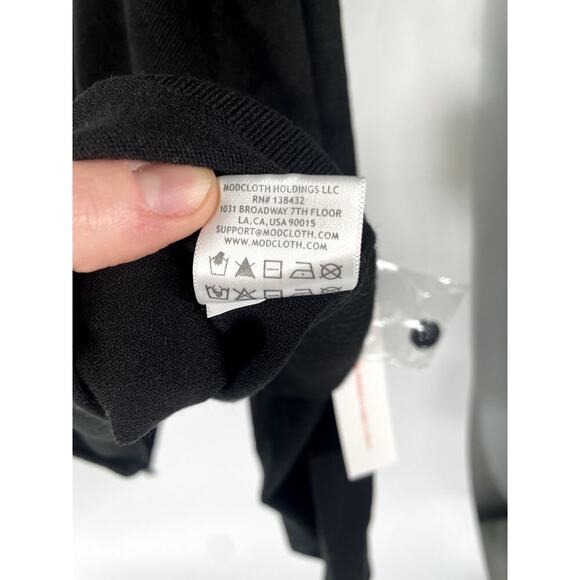 NWT Modcloth Cropped ButtonUp Cardigan Black 4X Office Corpcore Business Stretch - Picture 6 of 7
